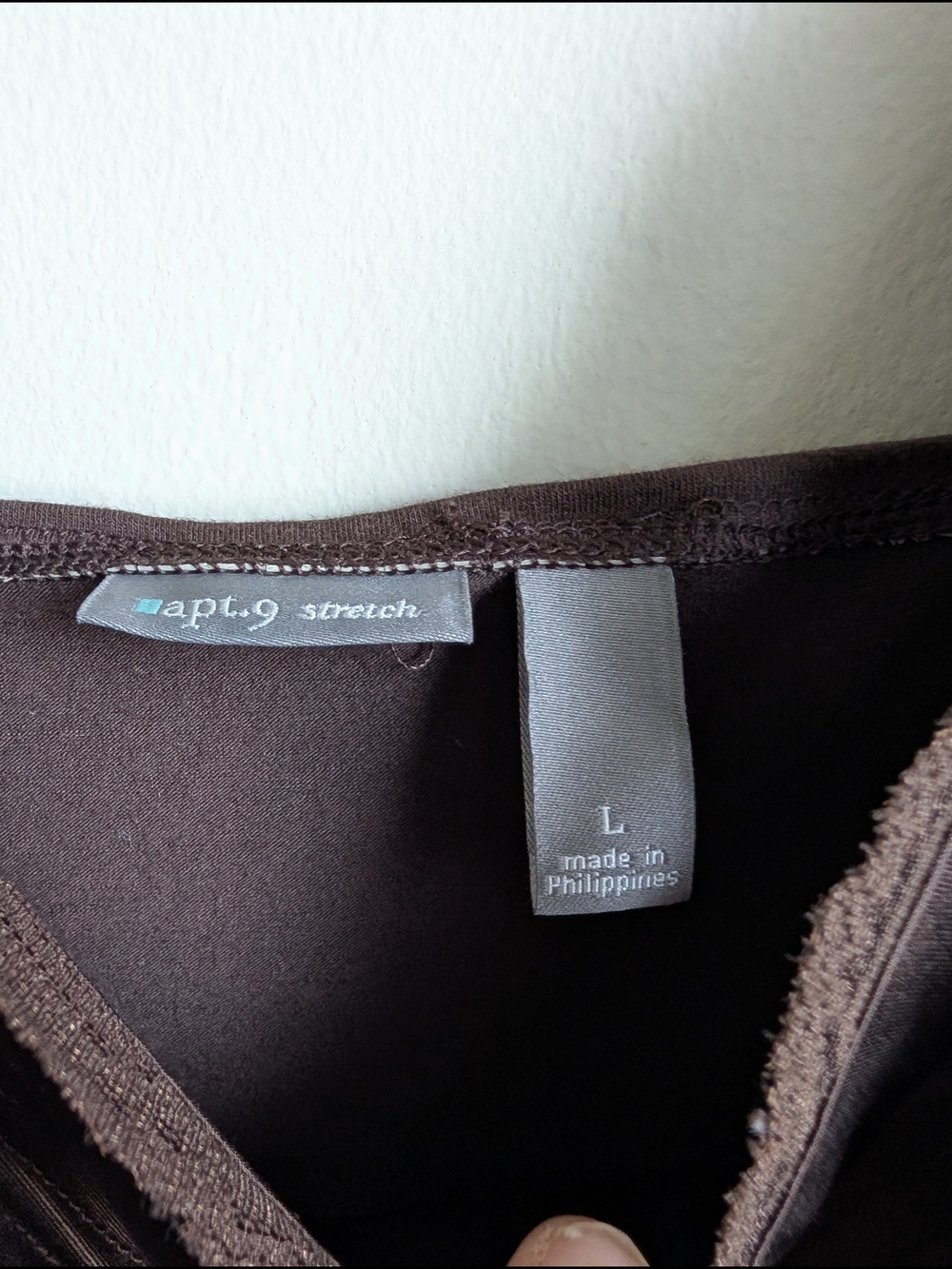 Apt. 9 Silky Stretch Y2k Tank Top - Dark Brown Size L - Picture 4 of 6